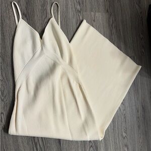 Rag & Bone Cream Ribbed Sleeveless Dress